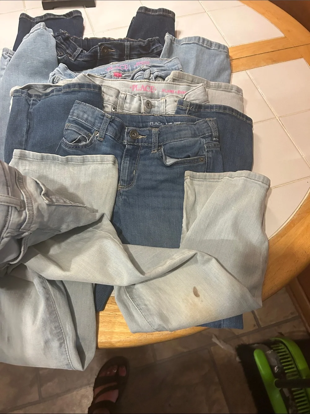 The Children's Place Girls' Multi-Blue Denim Jeans Set